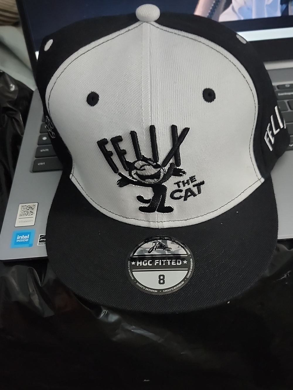 Felix The Cat Black & White Fitted Cap